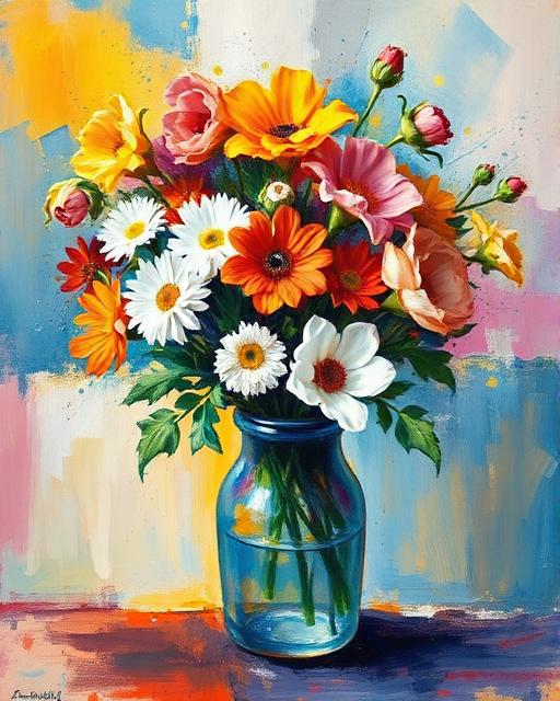 Абстрактная живопись в стиле импрессионизма